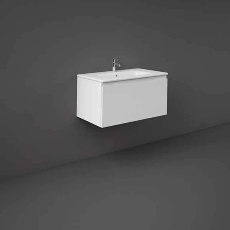 RAK Ceramics Joy Uno Wall Hung Vanity Unit 80cm - Pure White - UNOWH080PWH 1 RAK Ceramics Joy Uno Wall Hung Vanity Unit 80cm - Pure White - UNOWH080PWH