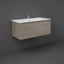 RAK Ceramics Joy Uno Wall Hung Vanity Unit 100cm - Grey Elm - UNOWH100EGY