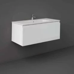 RAK Ceramics Joy Uno Wall Hung Vanity Unit 100cm - Pure White - UNOWH100PWH