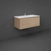 RAK Ceramics Joy Uno Wall Hung Vanity Unit 100cm - Scandinavian Oak - UNOWH100SOK