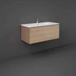 RAK Ceramics Joy Uno Wall Hung Vanity Unit 100cm - Scandinavian Oak - UNOWH100SOK