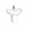 Vitra Layton 550mm Washbasin 2 Tap Holes - VT5002WW