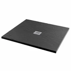MX Minerals Square Jet Black Shower Tray 900mm X 900mm - X1B