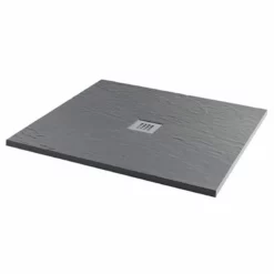 MX Minerals Square Ash Grey Shower Tray 900mm X 900mm - X1C