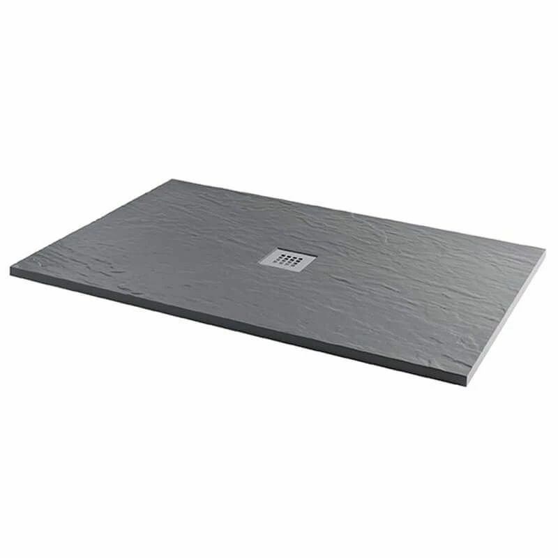 MX Minerals Rectangular Ash Grey Shower Tray 1200mm X 800mm - X1I 1 MX Minerals Rectangular Ash Grey Shower Tray 1200mm X 800mm - X1I