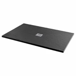 MX Minerals Rectangular Jet Black Shower Tray 1600mm X 800mm - X1T