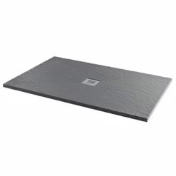 MX Minerals Rectangular Ash Grey Shower Tray 1600mm X 800mm - X1U