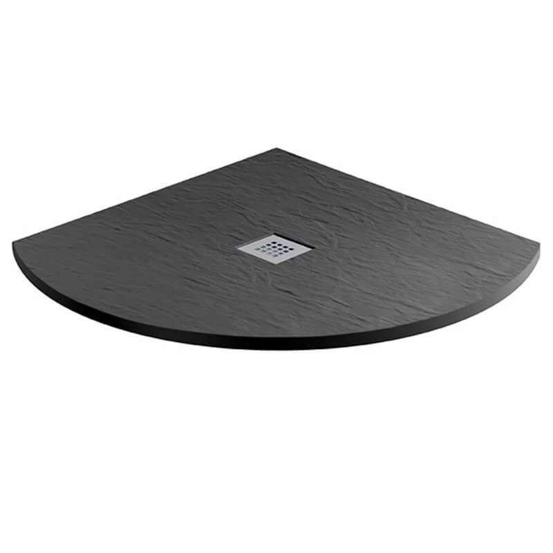 MX Minerals Quadrant Jet Black Shower Tray 800mm X 800mm - X2G 1 MX Minerals Quadrant Jet Black Shower Tray 800mm X 800mm - X2G
