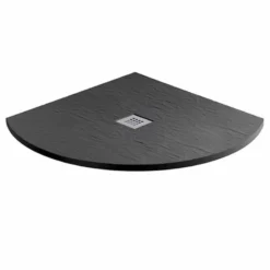 MX Minerals Quadrant Jet Black Shower Tray 900mm X 900mm - X2J