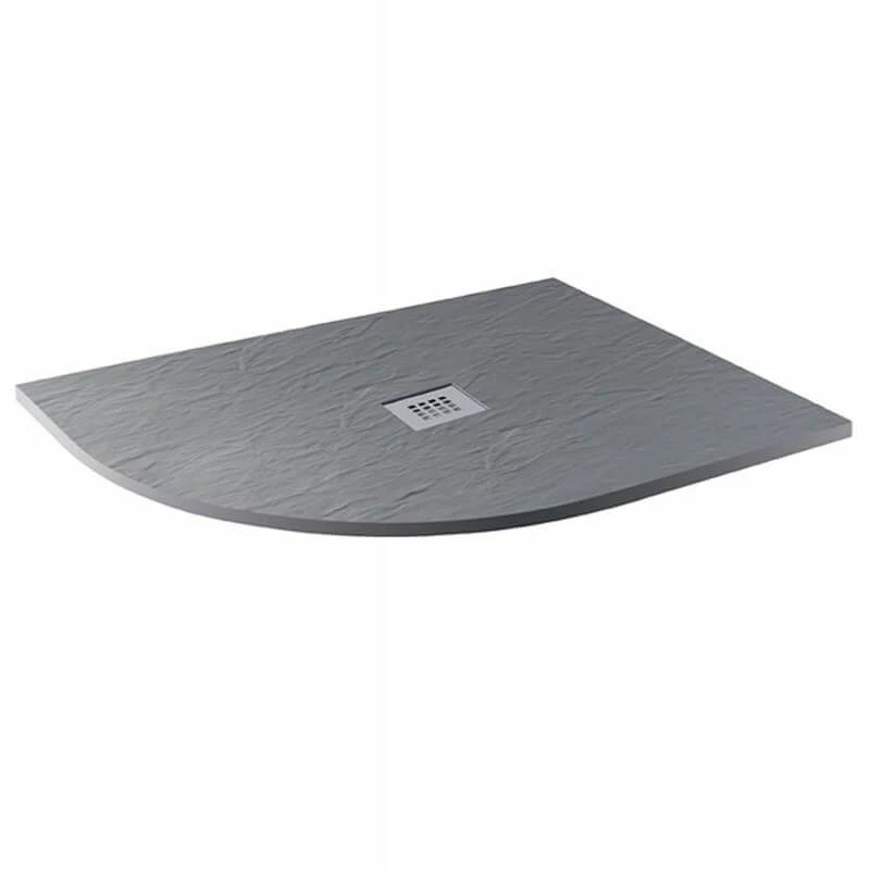 MX Minerals Offset Quadrant Ash Grey Left Hand Shower Tray 1200mm X 800mm - X2N 1 MX Minerals Offset Quadrant Ash Grey Left Hand Shower Tray 1200mm X 800mm - X2N